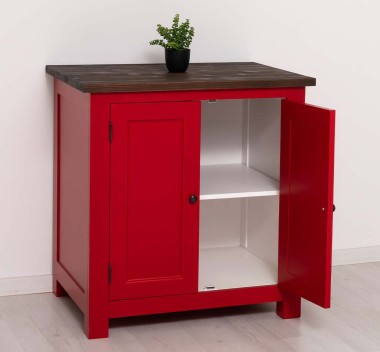 Kitchen furniture with 2 doors - Color Top_P085 - Color Ext._P047 / Color Int._P004 - TRIPLE COLORED