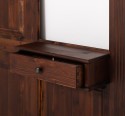 Hanger with mirror, 1 drawer - Color_P081 - LACQUER & STAINED