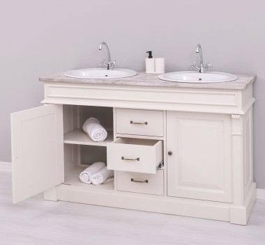 Bathroom cabinet for 2 sink, ornate - sink are not included in the price