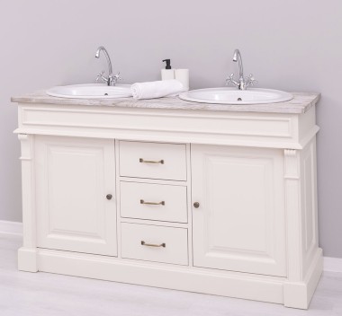 Bathroom cabinet for 2 sink, ornate - sink are not included in the price