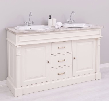 Bathroom cabinet for 2 sink, ornate - sink are not included in the price