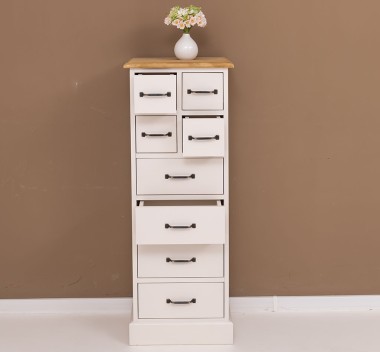 Narrow chest of drawers with 8 drawers