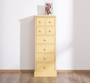 Narrow chest of drawers with 8 drawers