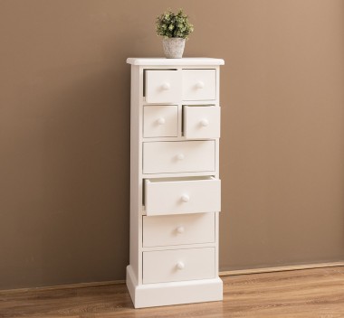 Narrow chest of drawers with 8 drawers