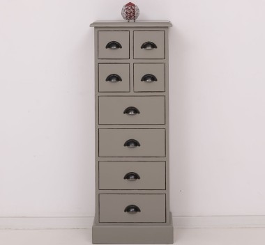 Narrow chest of drawers with 8 drawers