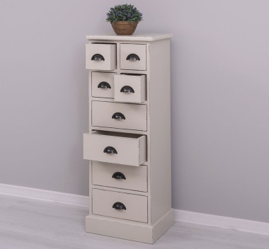 Narrow chest of drawers with 8 drawers