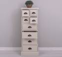 Narrow chest of drawers with 8 drawers