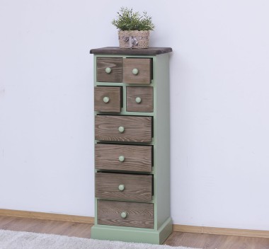 Narrow chest of drawers with 8 drawers