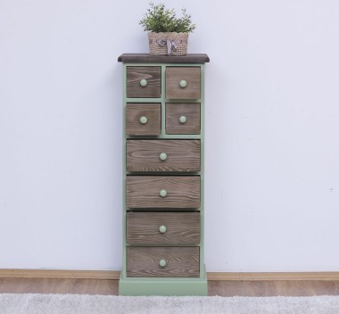 Narrow chest of drawers with 8 drawers