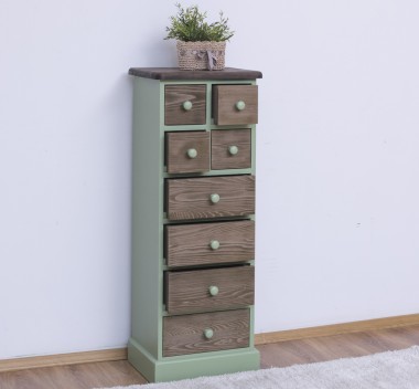 Narrow chest of drawers with 8 drawers