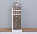 Narrow chest of drawers with 8 drawers