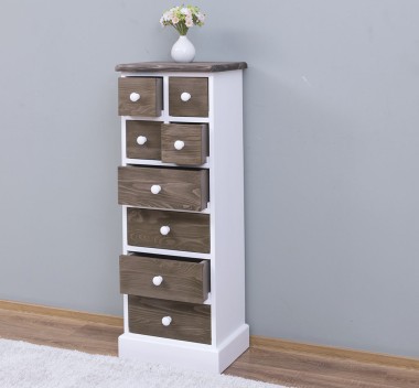 Narrow chest of drawers with 8 drawers