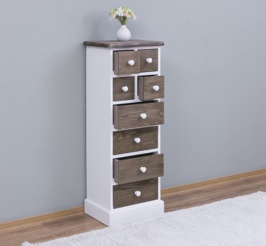 Narrow chest of drawers with 8 drawers