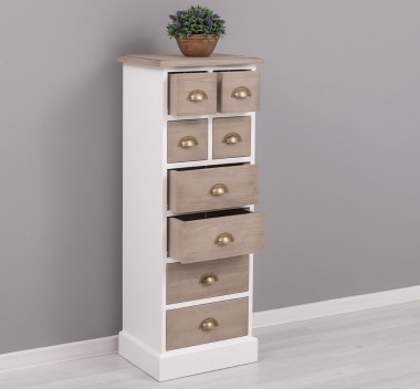 Narrow chest of drawers with 8 drawers