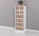 Narrow chest of drawers with 8 drawers