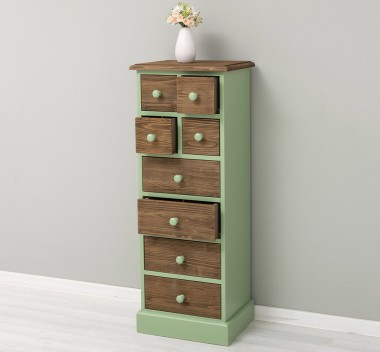 Narrow chest of drawers with 8 drawers