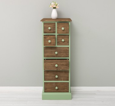 Narrow chest of drawers with 8 drawers