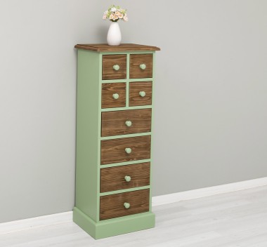 Narrow chest of drawers with 8 drawers