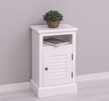 Nightstand with 1 door, open space, Shutter Collection