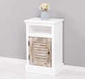 Nightstand with 1 door, open space, Shutter Collection