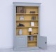 Bookcase with 2 doors, open shelf, Directoire Collection