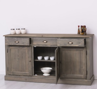 Buffet with 3 doors, 3 drawers, BAS