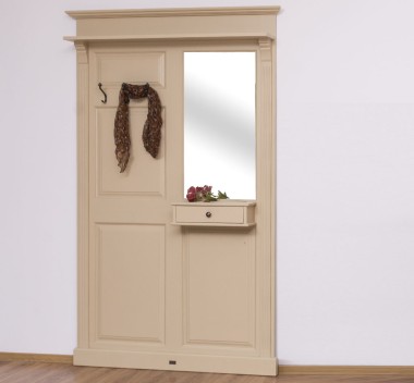 Hanger with mirror, 1 drawer