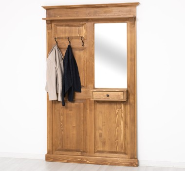 Hanger with mirror, 1 drawer