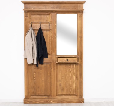 Hanger with mirror, 1 drawer