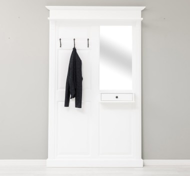 Hanger with mirror, 1 drawer