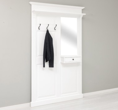 Hanger with mirror, 1 drawer