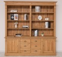 Bookcase with 2 doors, 6 BAS drawers + SUP double shelf, in Oak, P061 - Laquered