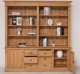 Bookcase with 2 doors, 6 BAS drawers + SUP double shelf, in Oak, P061 - Laquered