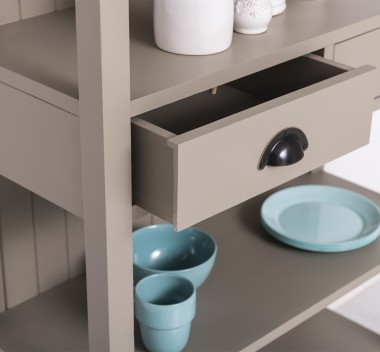 Shelf with 2 drawers, 3 shelves