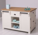 Kitchen island, oak top