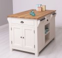 Kitchen island, oak top