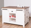 Kitchen island, oak top