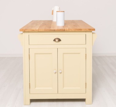 Kitchen island, oak top