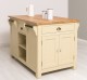 Kitchen island, oak top