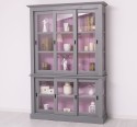 Kitchen display case with 3 sliding glass doors BAS + 3 sliding glass doors SUP