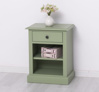 Nightstand with 1 drawer and open shelves