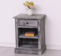 Nightstand with 1 drawer and open shelves