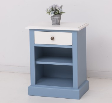 Nightstand with 1 drawer and open shelves