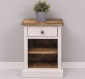 Nightstand with 1 drawer and open shelves