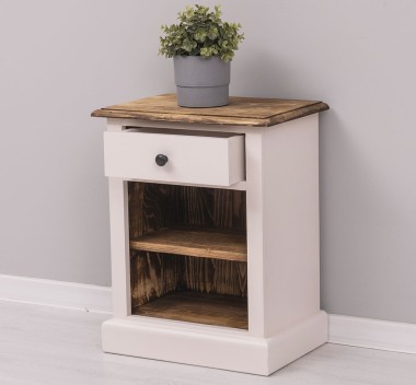 Nightstand with 1 drawer and open shelves