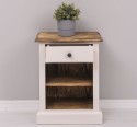 Nightstand with 1 drawer and open shelves