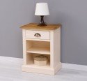 Nightstand with 1 drawer and open shelves