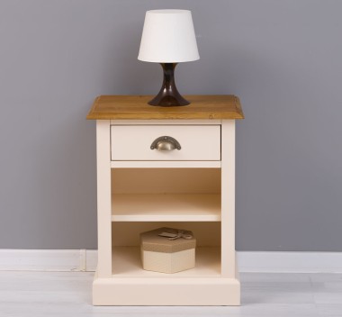 Nightstand with 1 drawer and open shelves