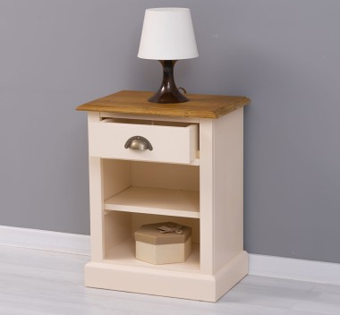 Nightstand with 1 drawer and open shelves