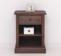 Nightstand with 1 drawer and open shelves